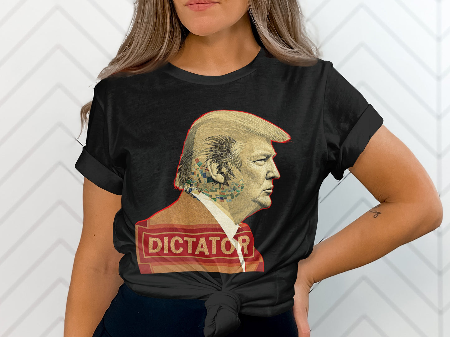 Dictator graphic t-shirt with bold iconic design product type
