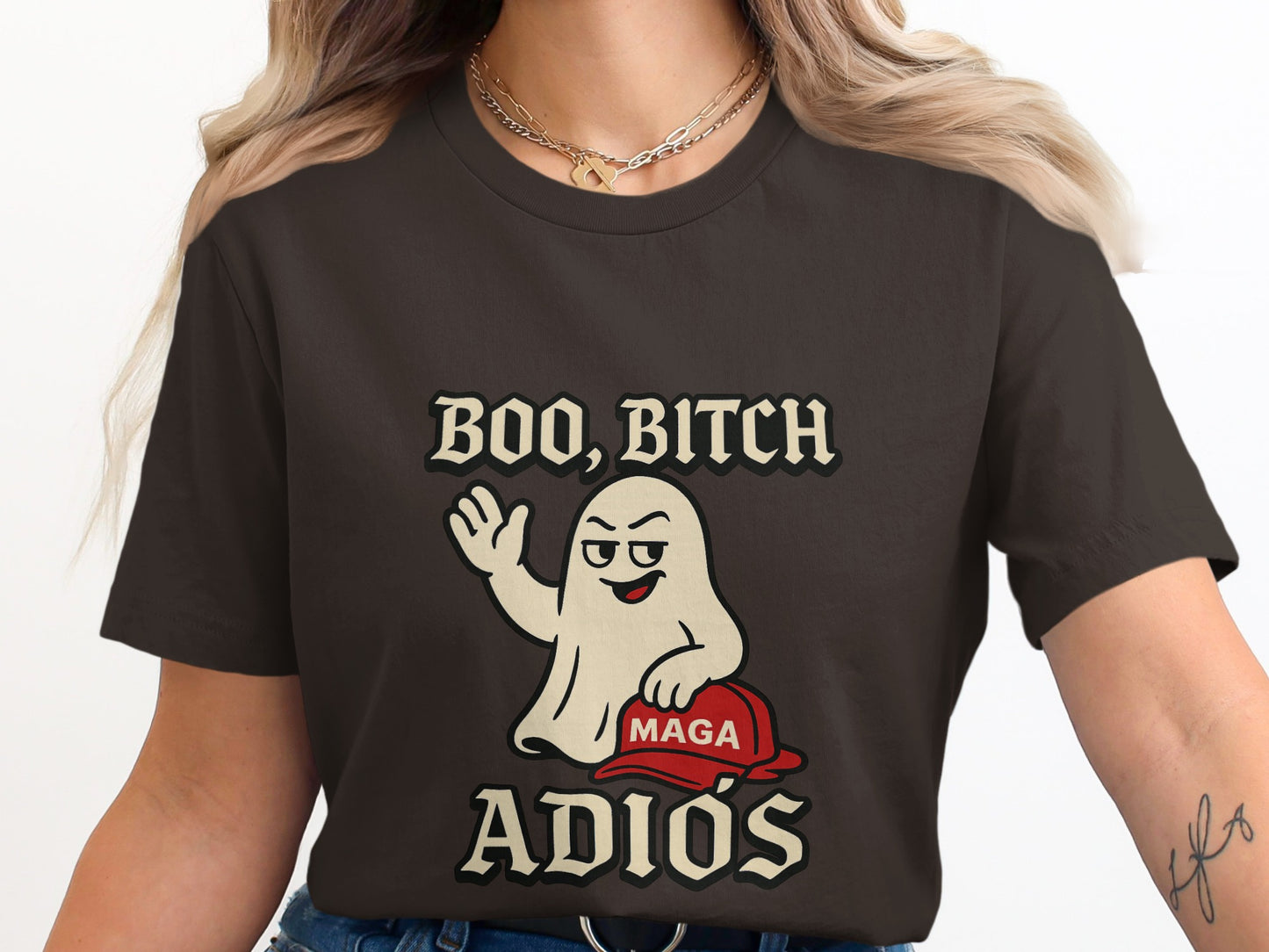 Boo Bitch Adios Graphic Tee Shirt Casual product