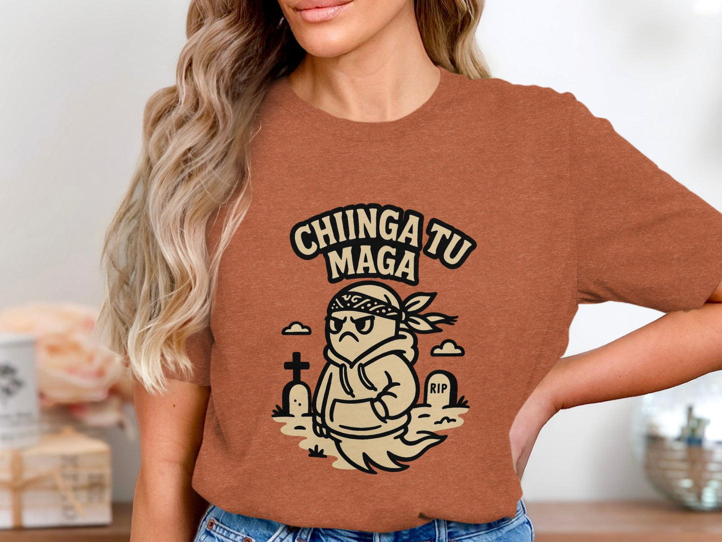Chiinga Tu Maga Ghostly Cartoon Character T-shirt product
