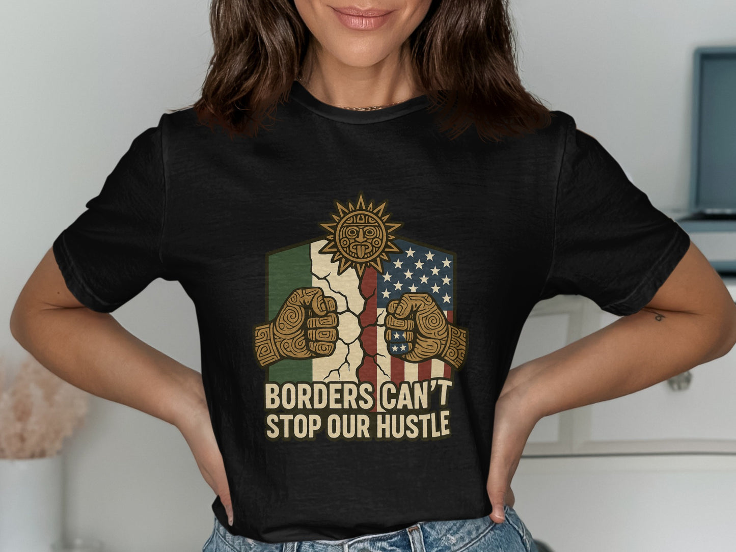 Borders Can't Stop Our Hustle Graphic Tee product