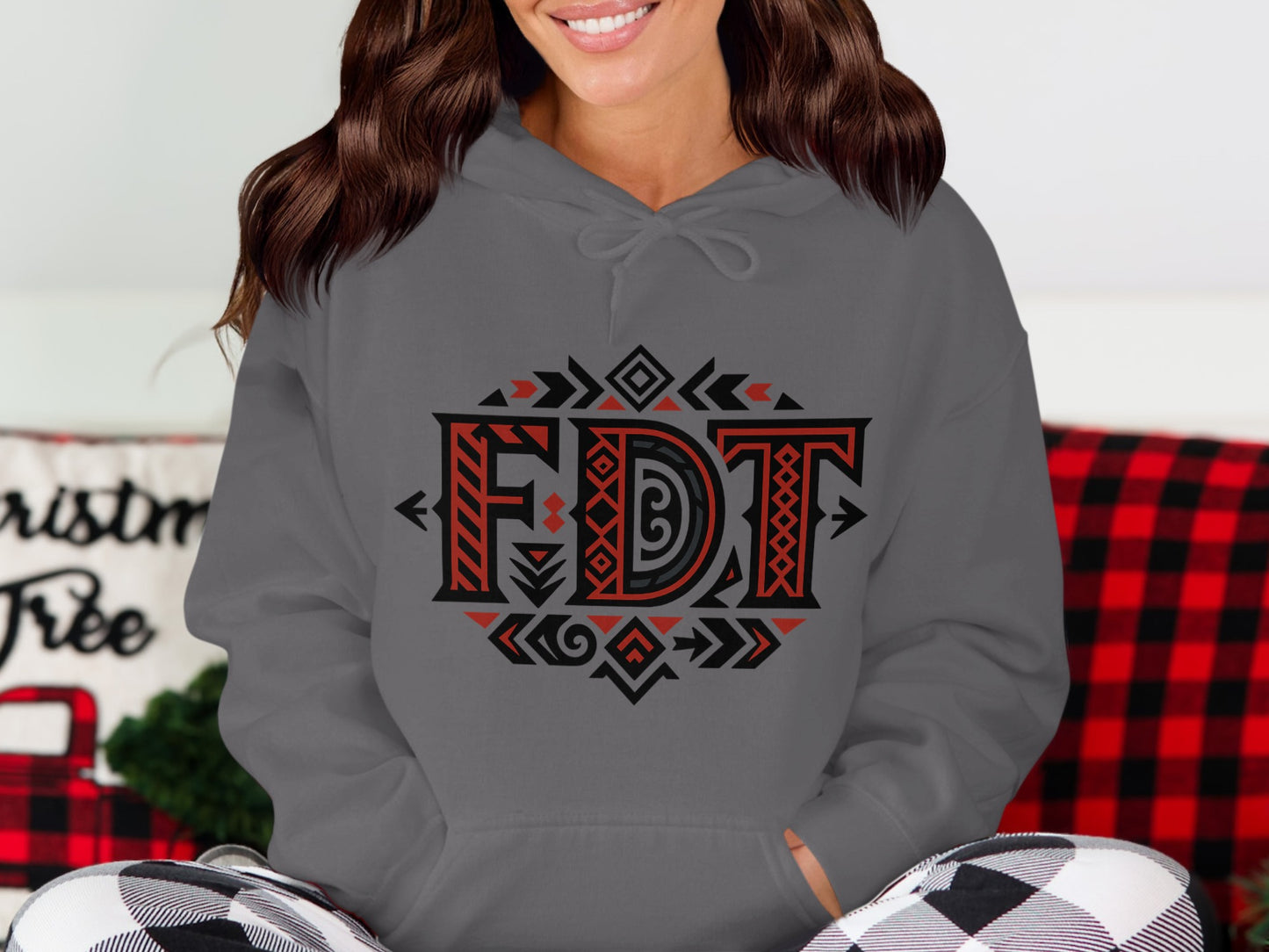 FDT Design on Gray Hoodie Cozy and Trendy Sweatshirt product