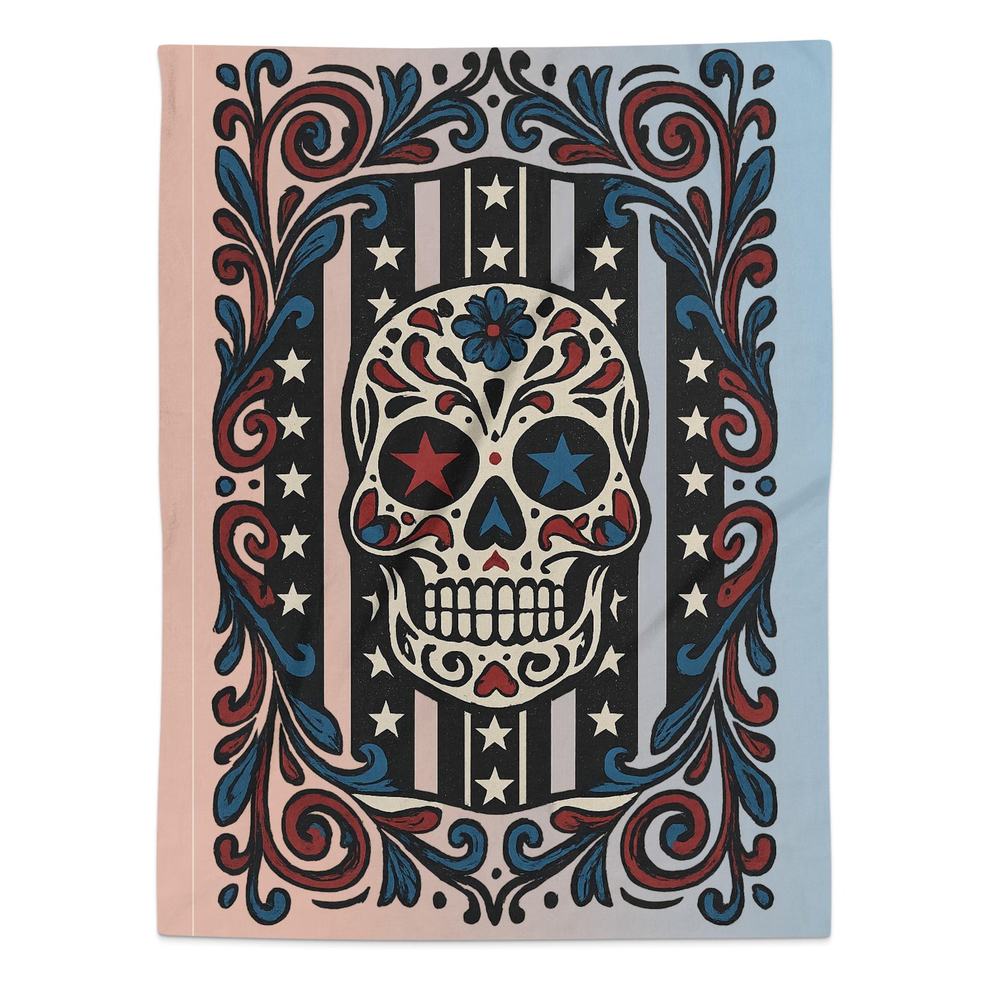 Colorful Sugar Skull with Floral Pattern product