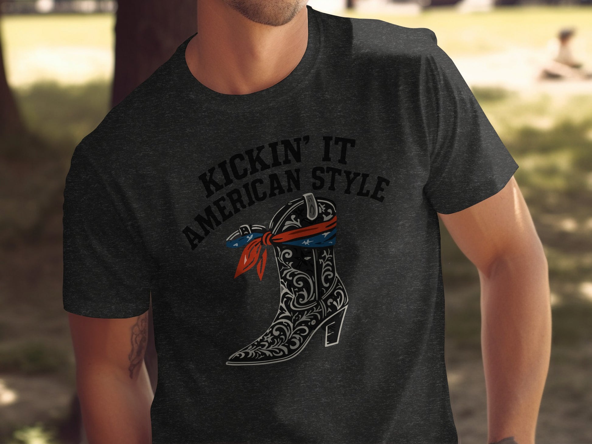 Kickin' It American Style Cowboy Boot T-shirt product