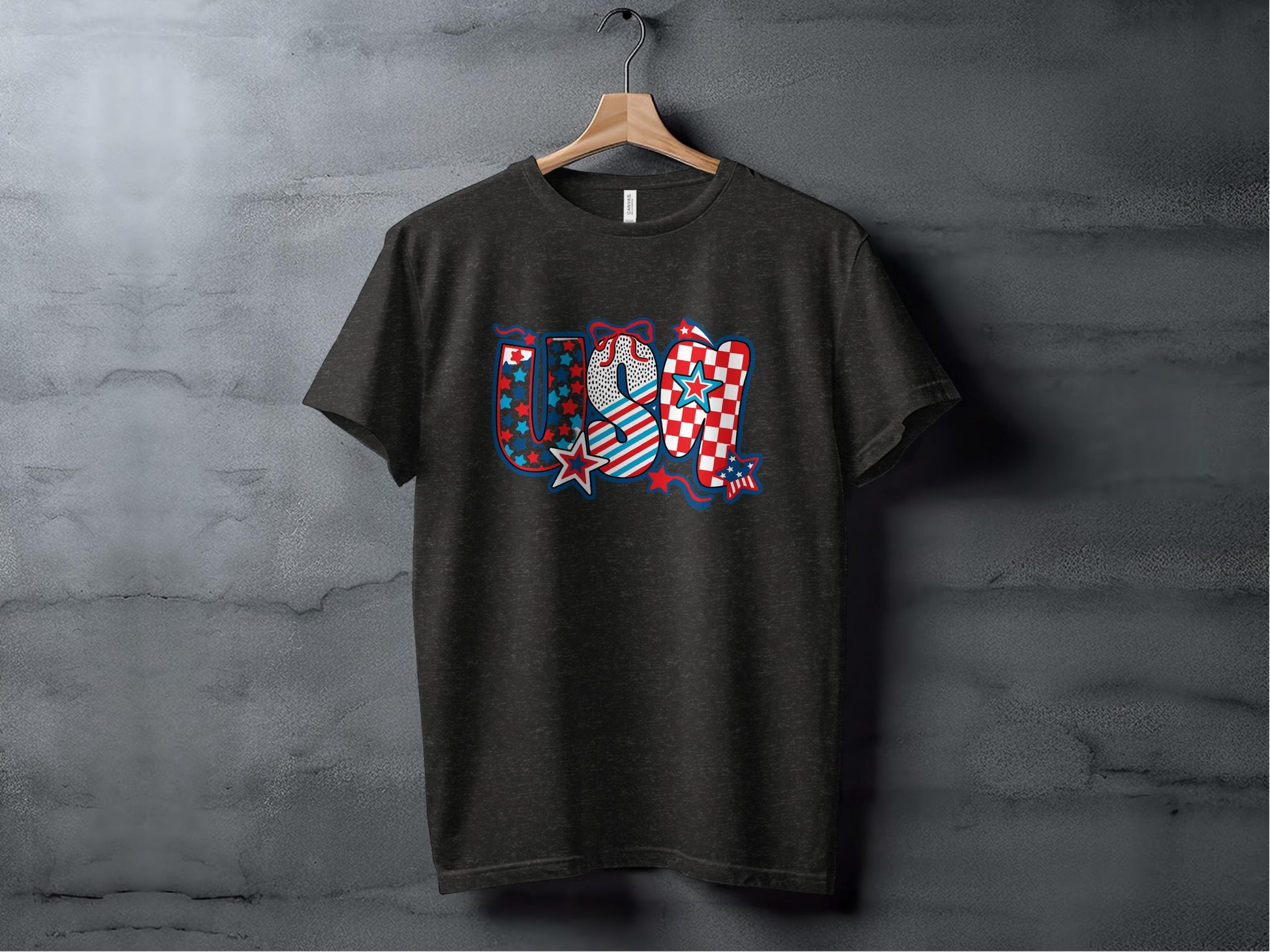 USA Flag Themed Graphic Short Sleeve T-shirt product type