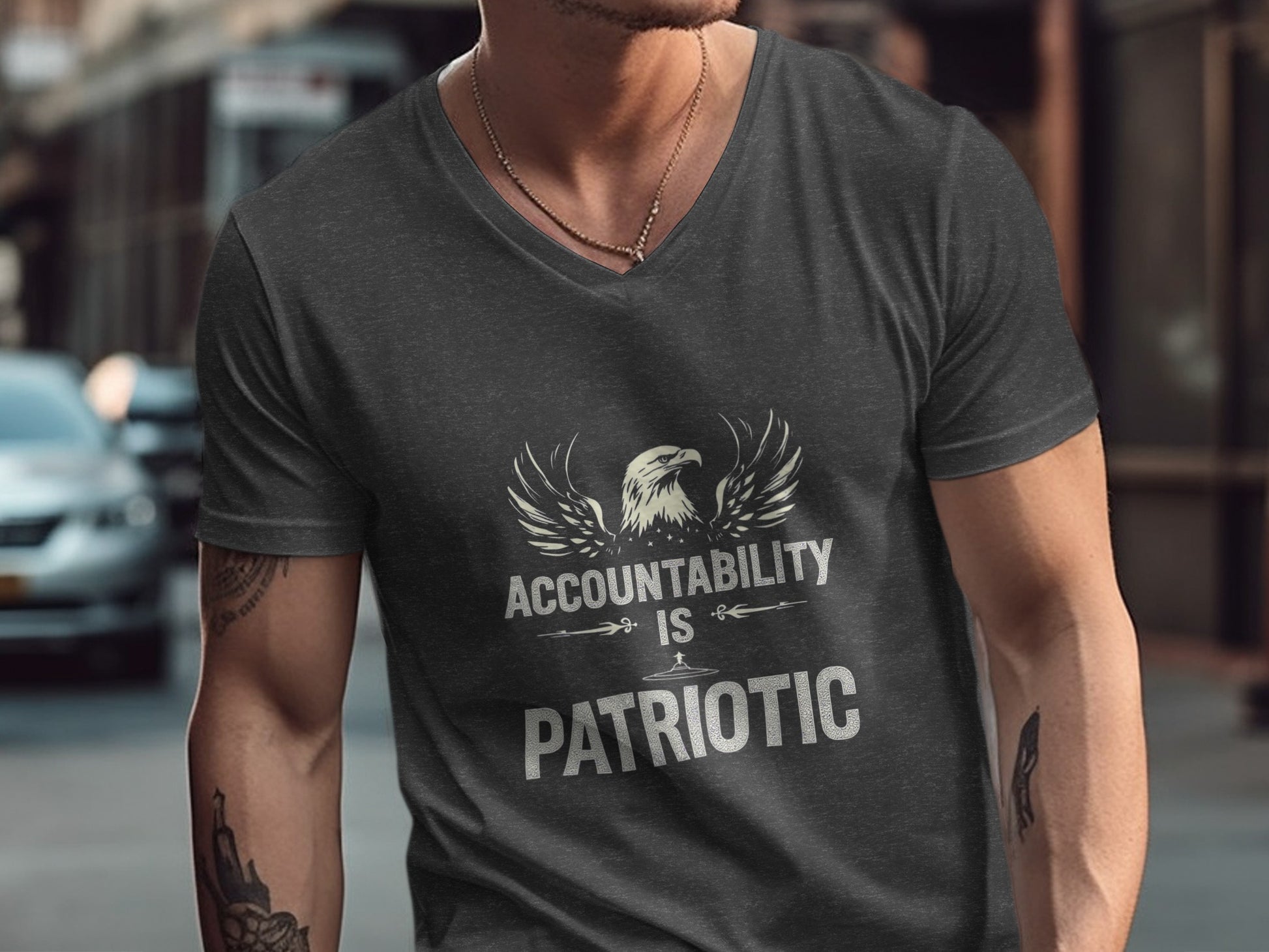 Accountability Is Patriotic Graphic T-Shirt Product