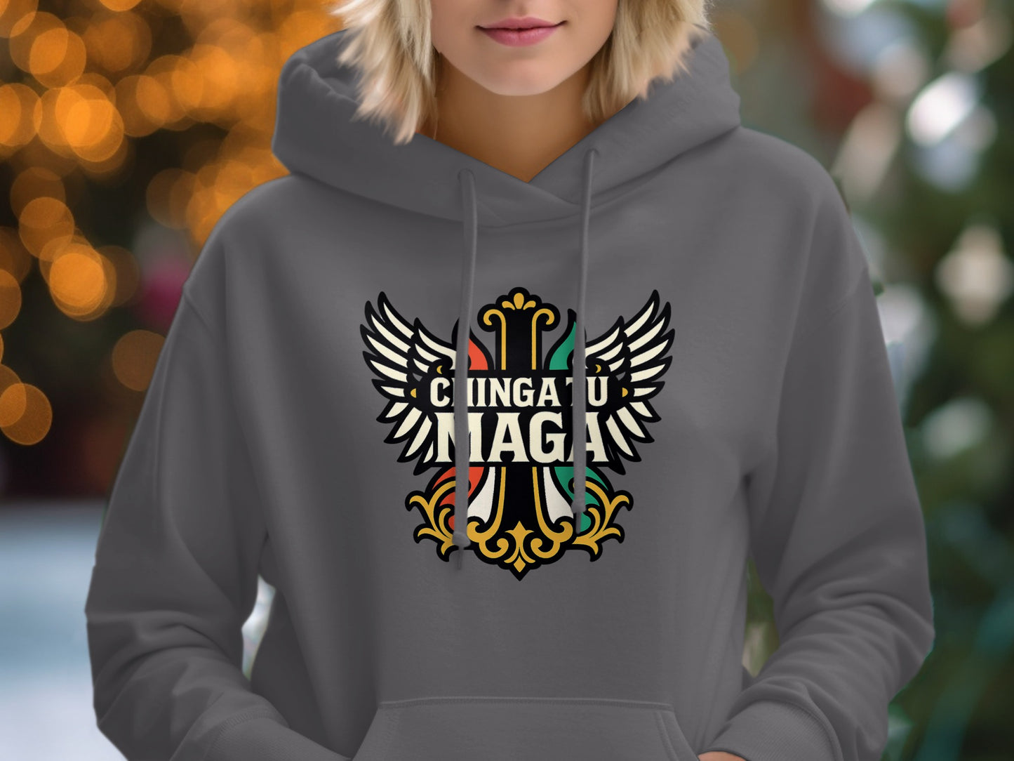 Winged Colorful Chingona Magic Graphics Hoodie product