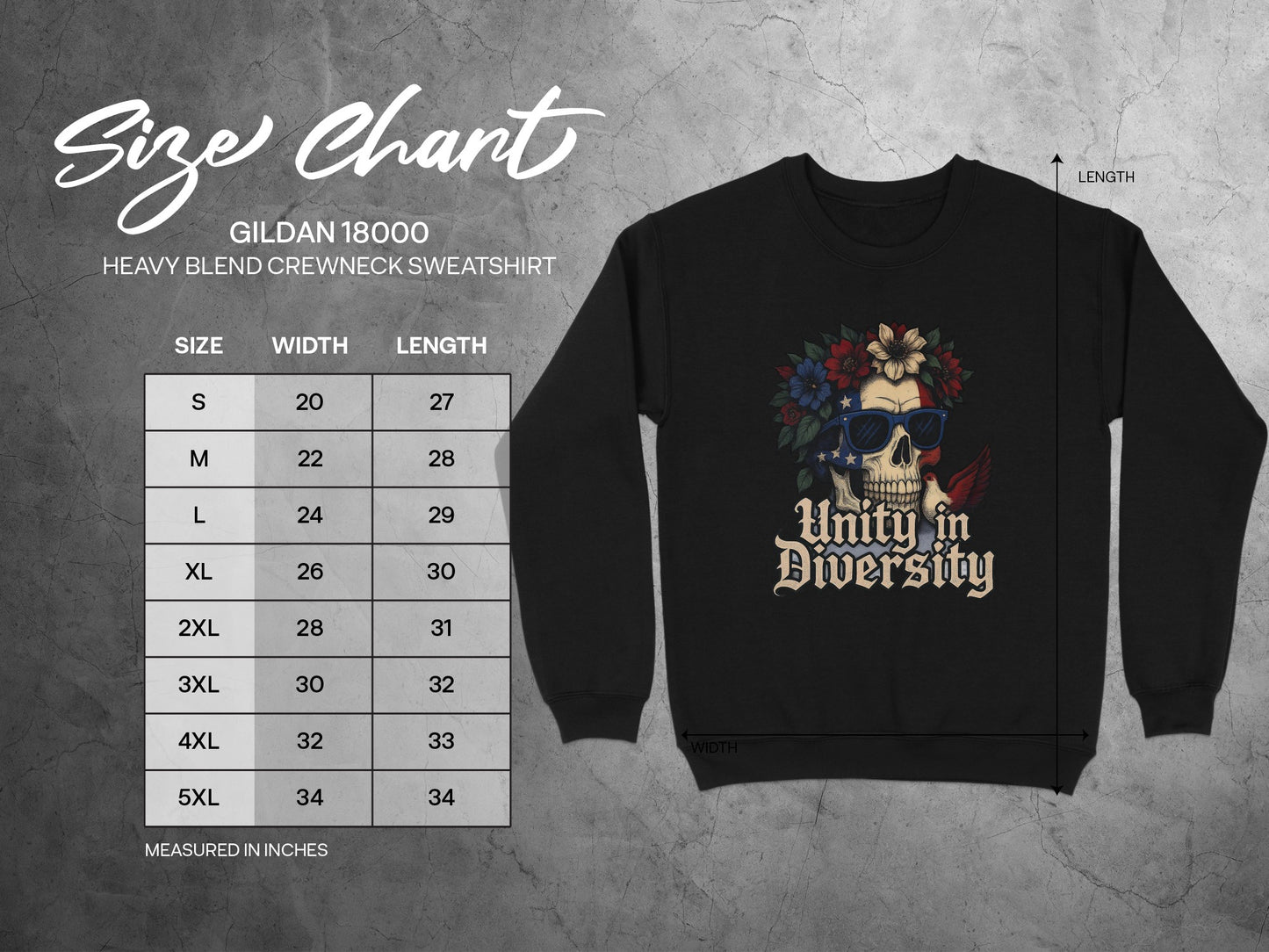 Unity in Diversity Skull Design Sweatshirt product