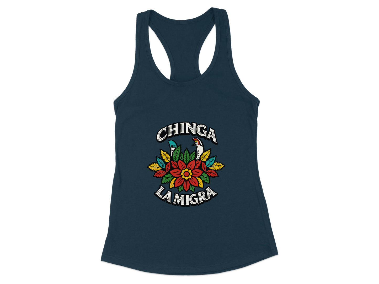 Chinga La Migra Floral Graphic Women Tank Top product