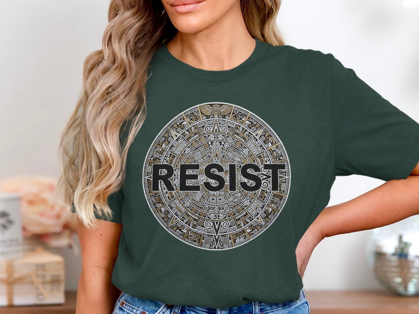 Aztec Calendar RESIST Graphic T-Shirt product