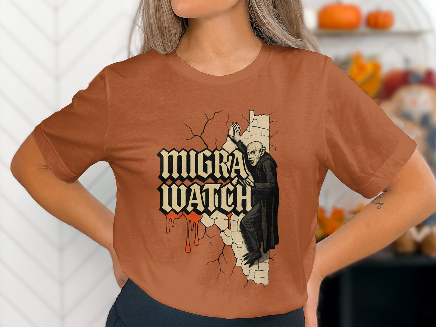 Migra Watch Graphic Art Halloween Themed Shirt product