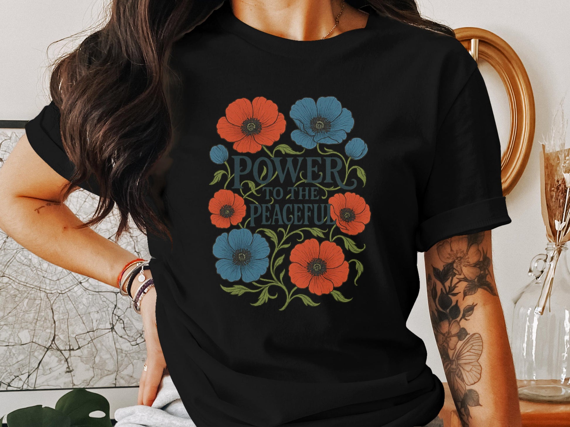 Power to the Peaceful Graphic Tee product