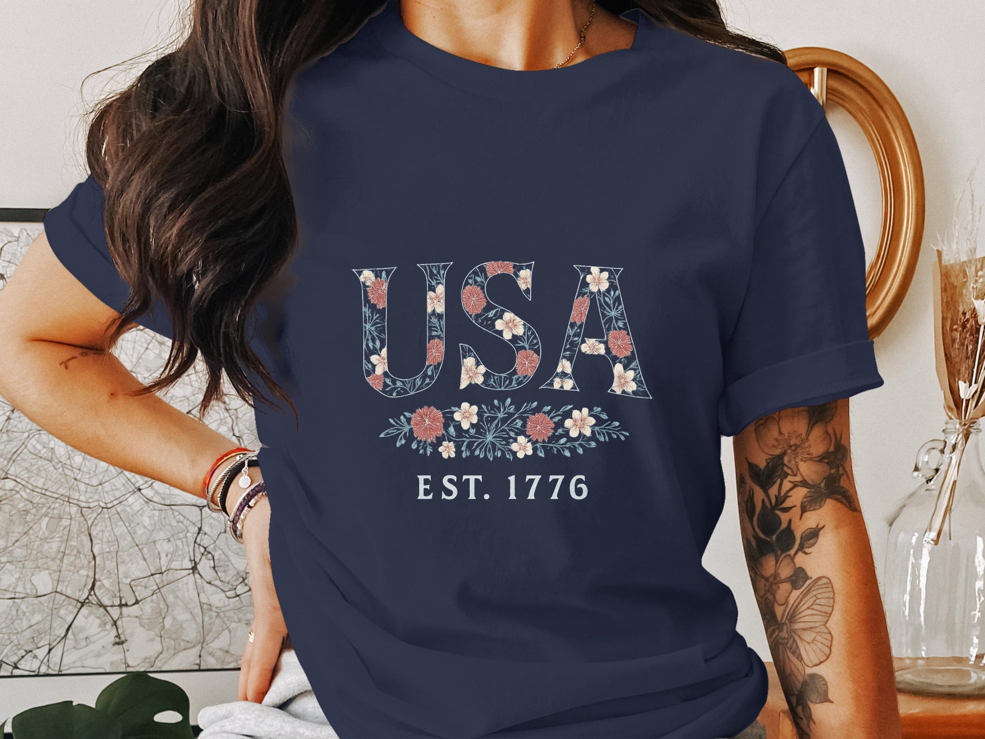 USA EST. 1776 Graphic Print Casual Shirt product type