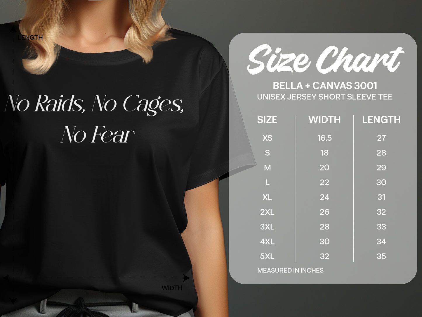 No Raids No Cages No Fear Statement T-Shirt product