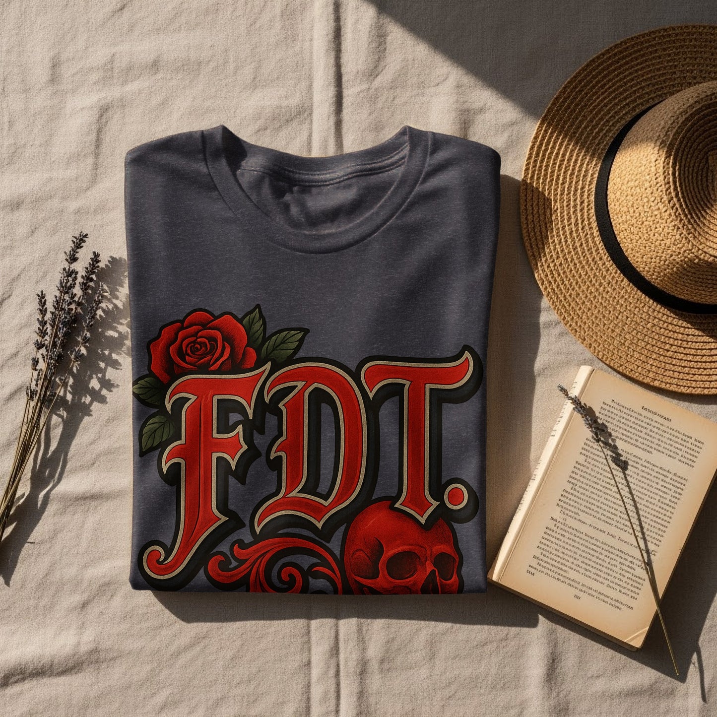 Bold FDT Skull And Rose Graphic T-Shirt product type