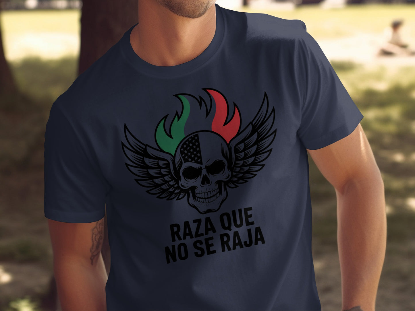 Raza Que No Se Raja Winged Skull Design product type