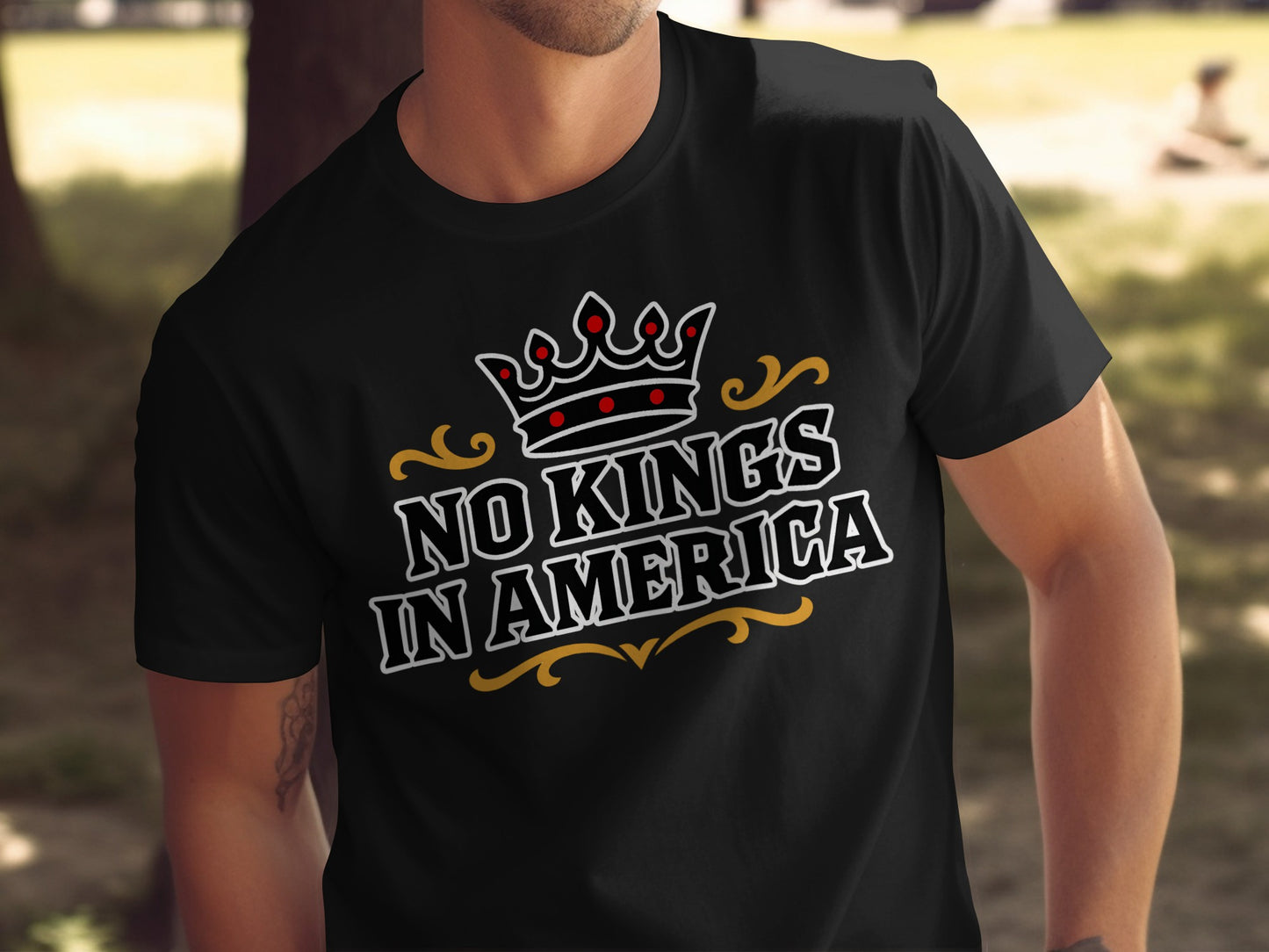 No Kings In America Crown Graphic Shirt product type