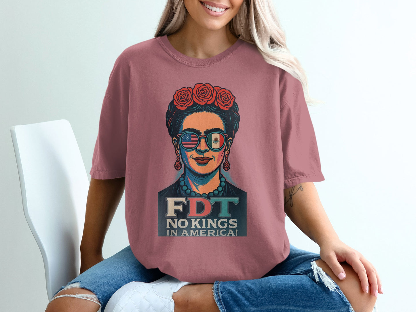FDT No Kings In America Graphic Printed Shirt product