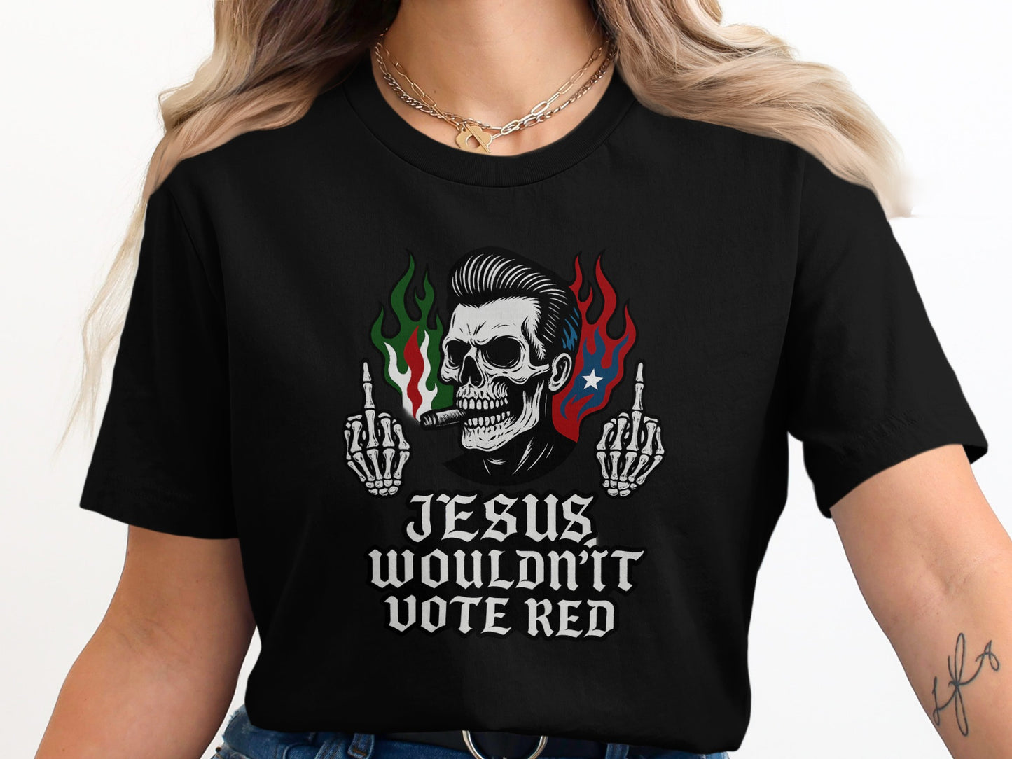 Jesus Wouldn't Vote Red Graphic T-Shirt product