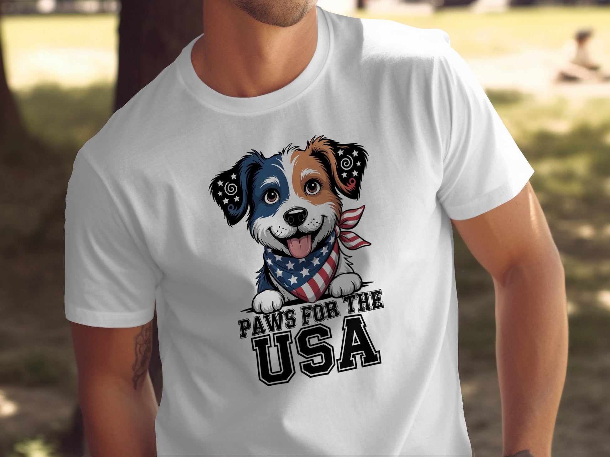Paws for the USA Graphic Dog Lover Shirt product