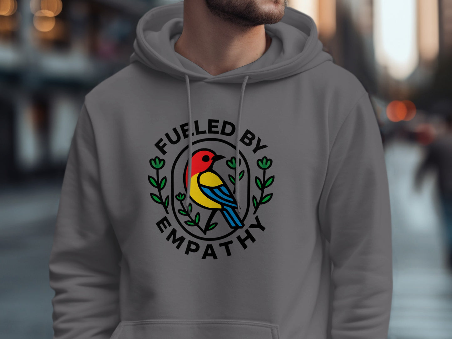 Fueled by Empathy with Bird Graphic Hoodie product