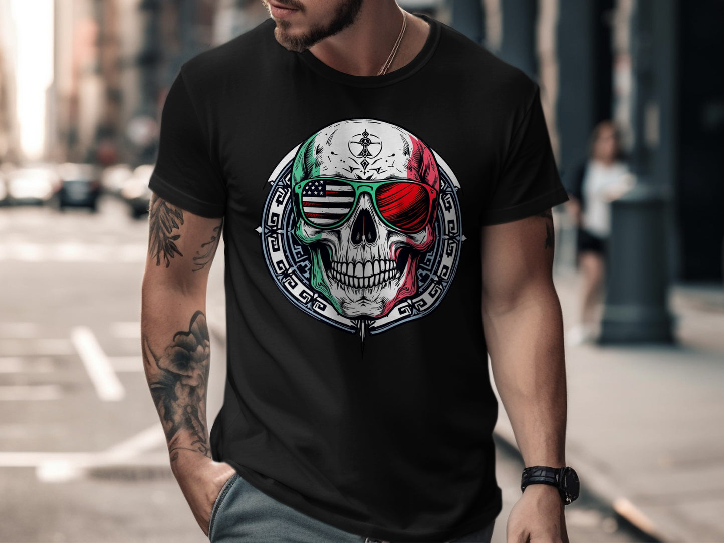 Stylish Skull Graphic Tee for Edgy Fashion Statement product type