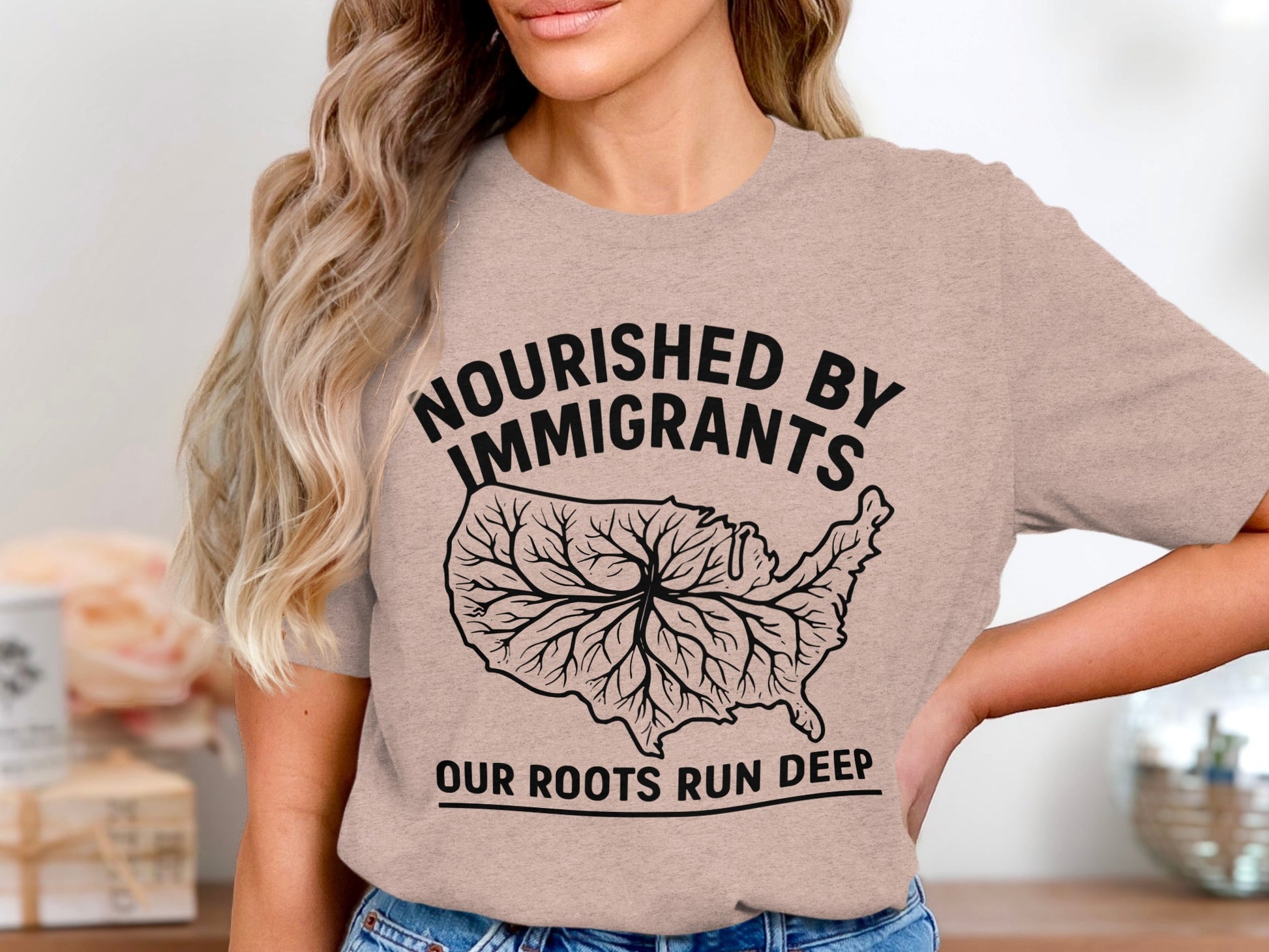 Nourished by Immigrants Our Roots Run Deep T-Shirt product