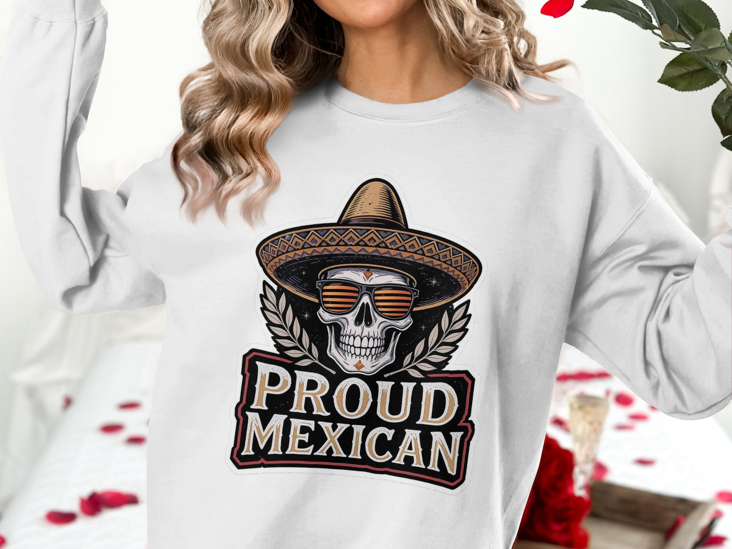 Proud Mexican Skull Graphic Sweatshirt product
