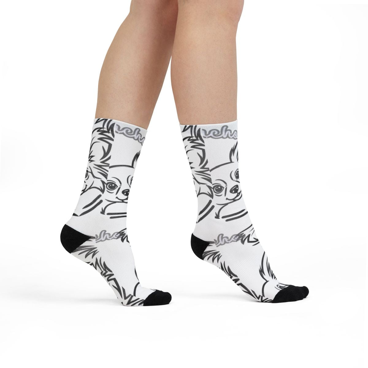 Cute Cartoon Dog Illustration Design Socks Product