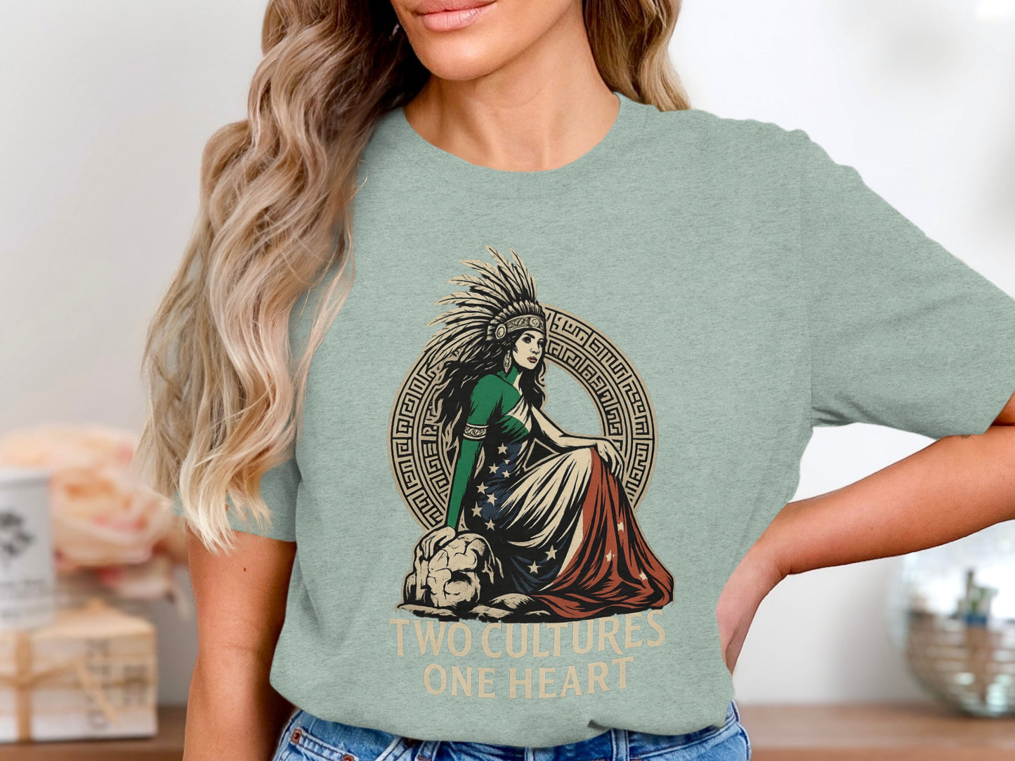 Two Cultures One Heart Graphic T-Shirt product type
