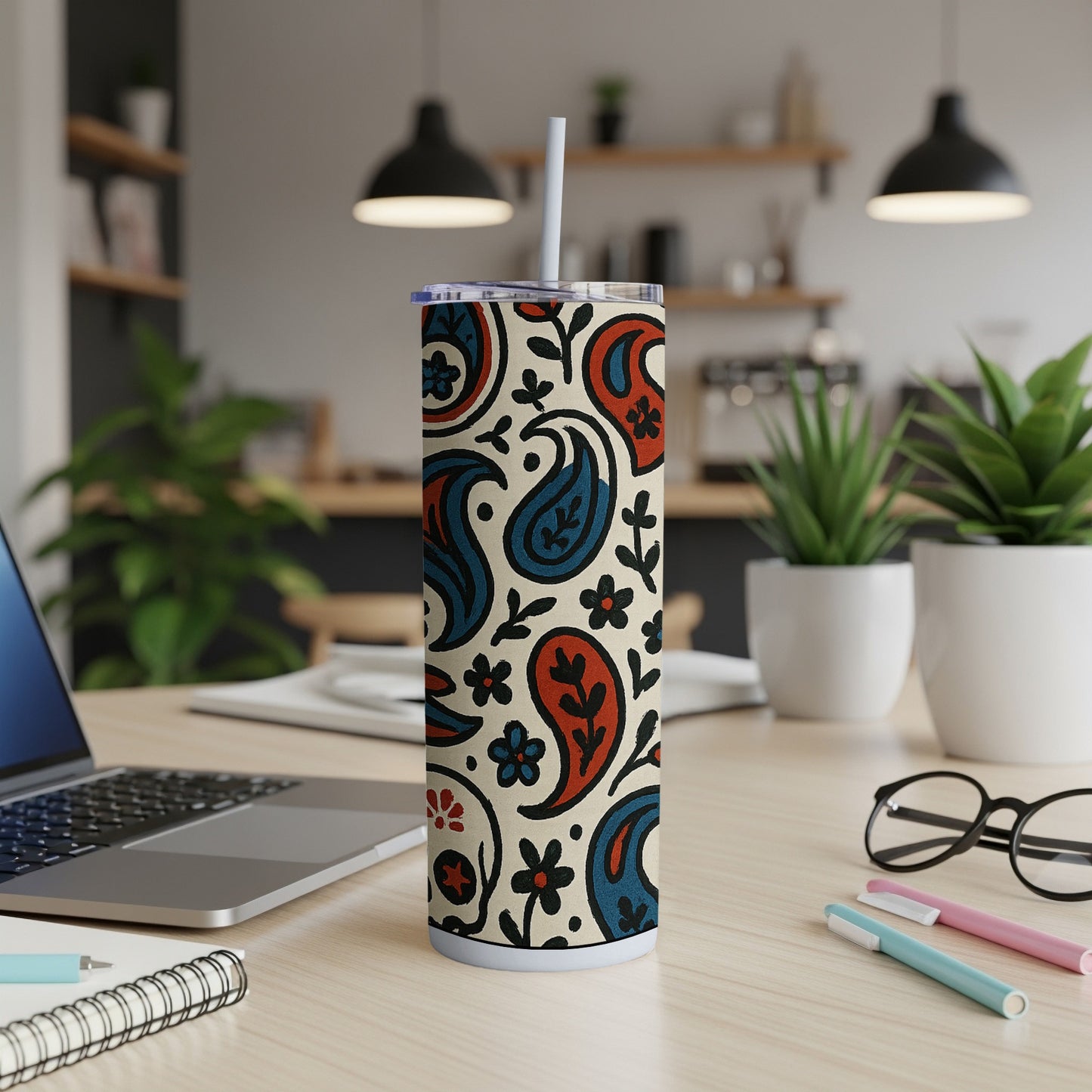 Floral Patterned Tumbler Vibrant Paisley Print product