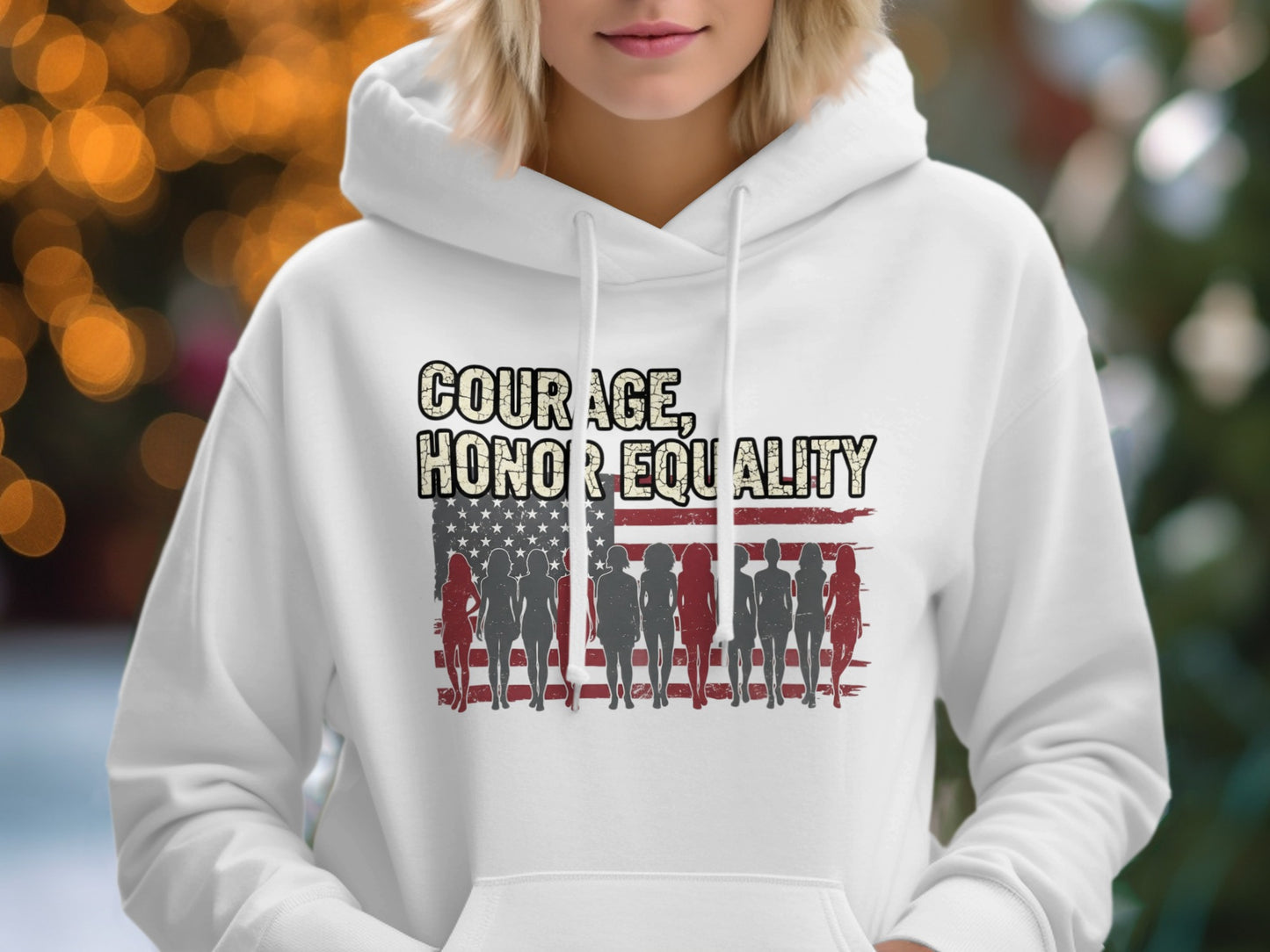 Courage Honor Equality Flag Graphic Hoodie product