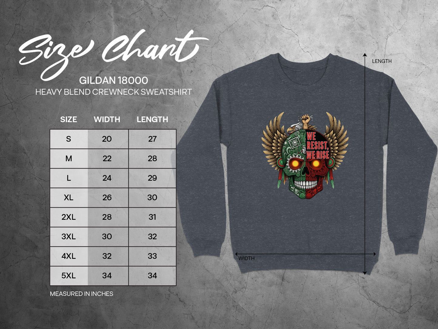 We Resist We Rise Skull Wings Graphic Sweatshirt product