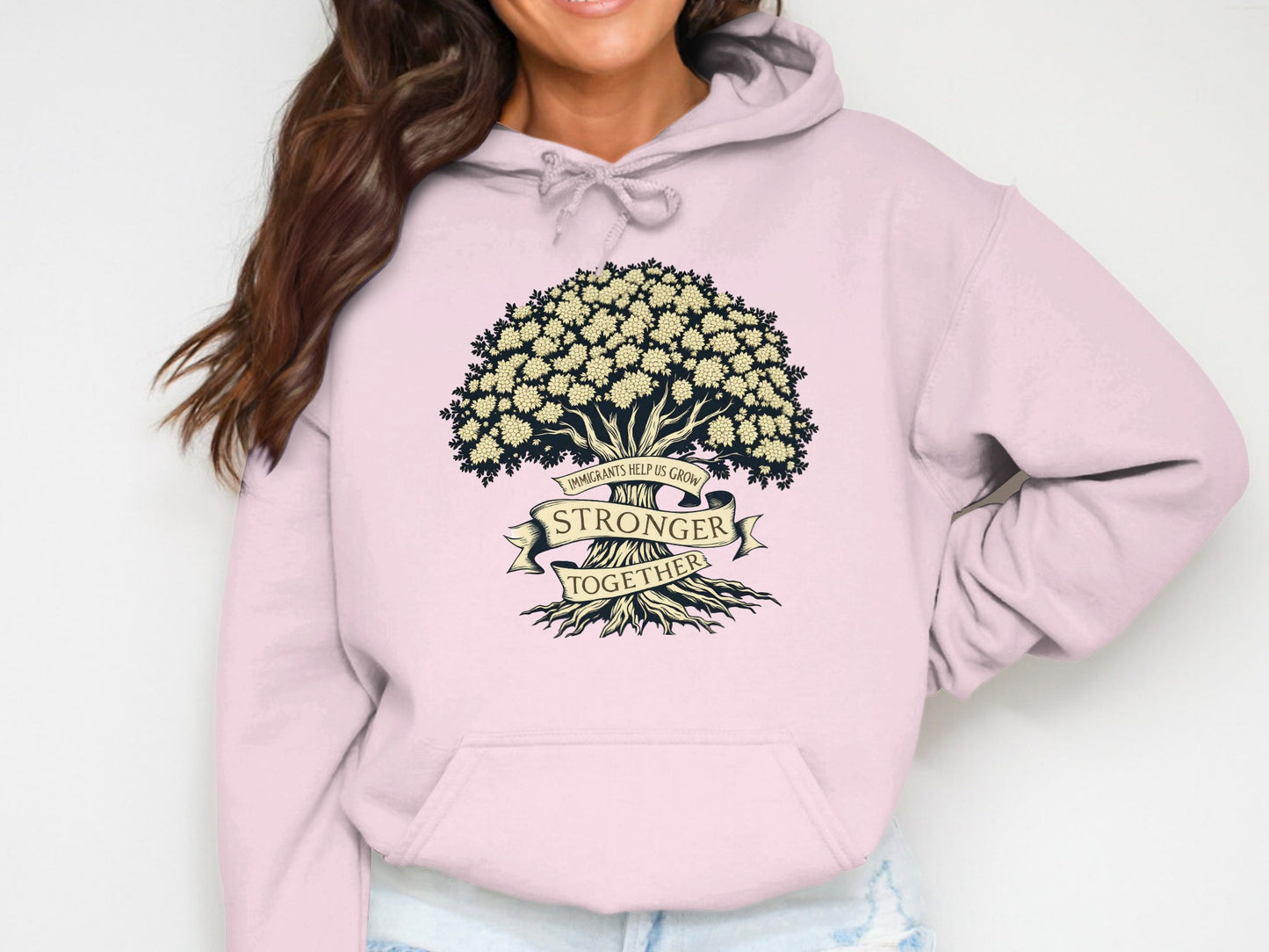 Stronger Together Motivational Tree Graphic Hoodie product