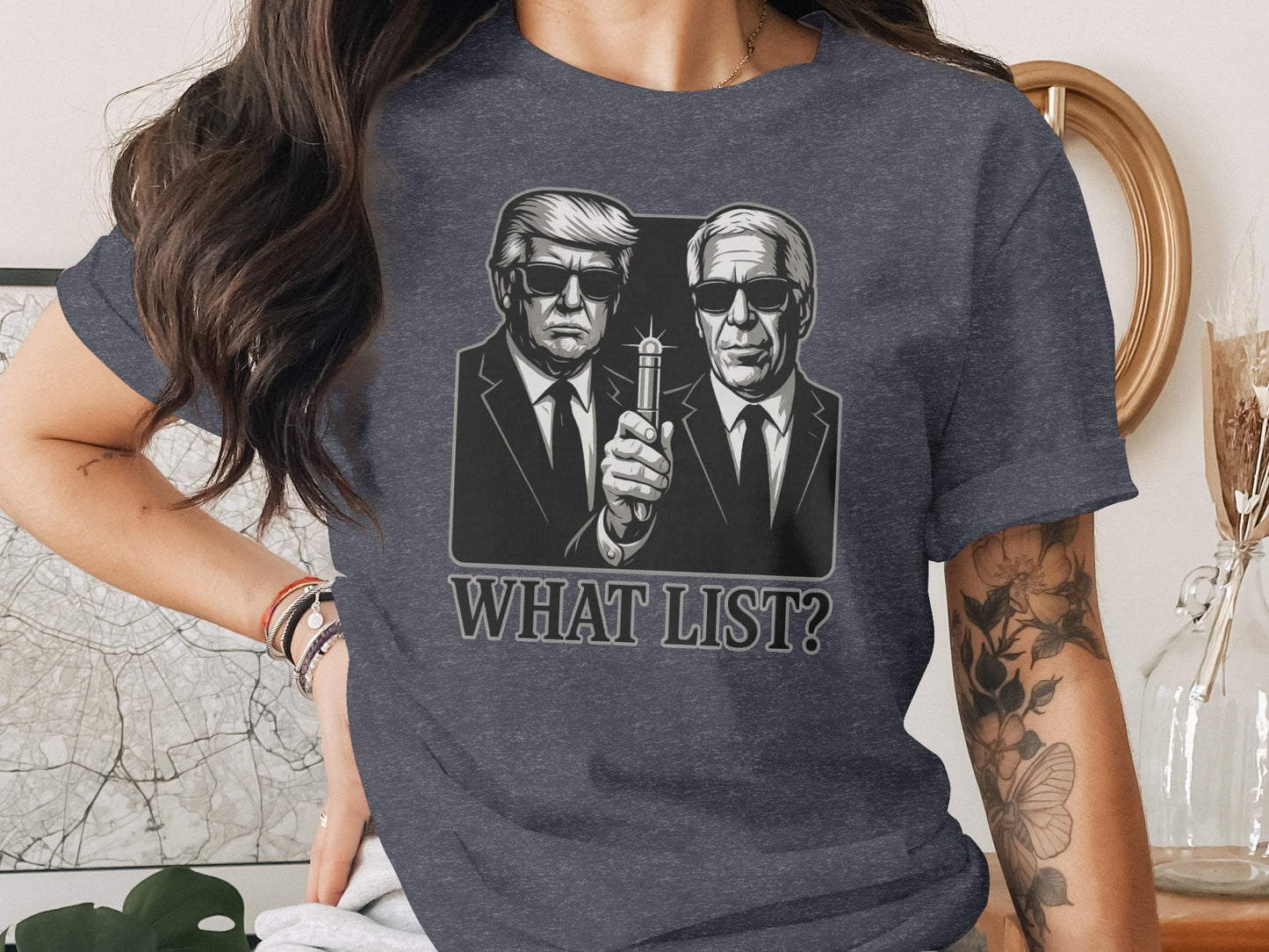 Men in Black Parody What List Graphic T-shirt product type