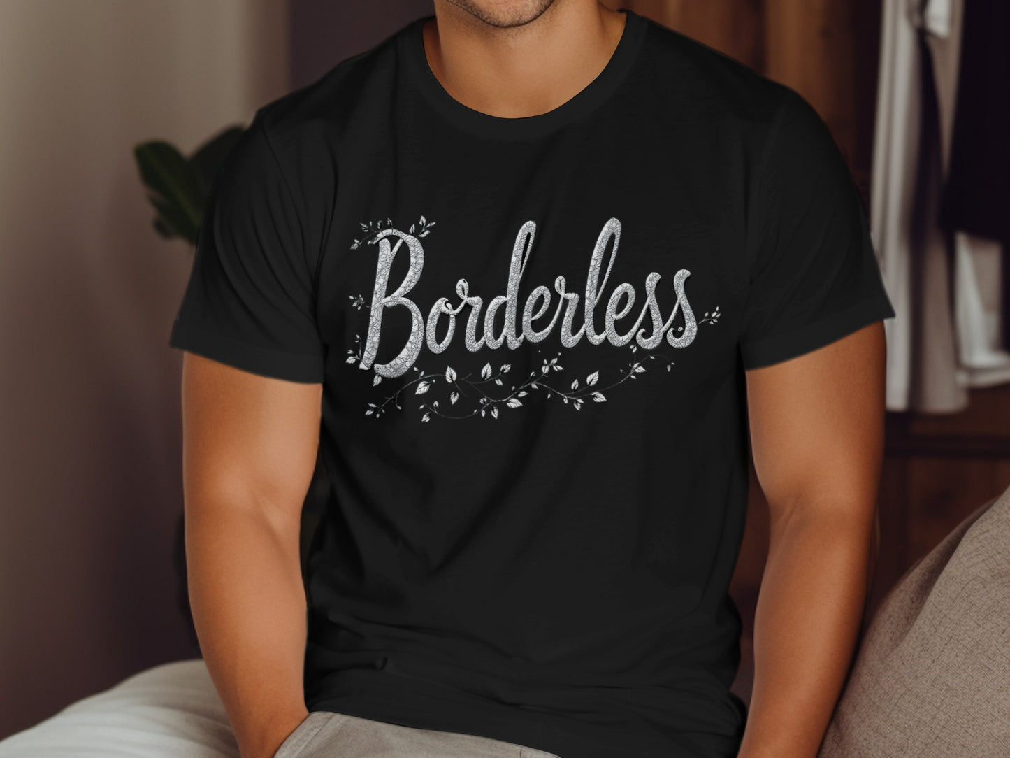 Borderless Graphic Print Casual T-shirt Product Type