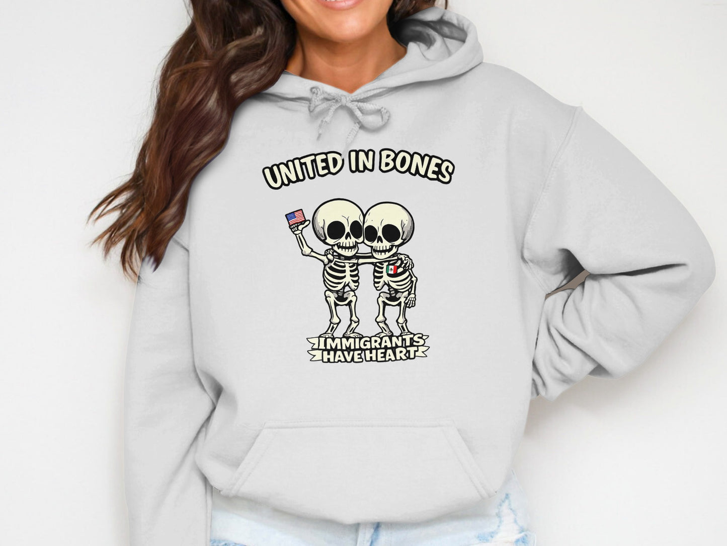 United in Bones Immigrants Have Heart Hoodie product type