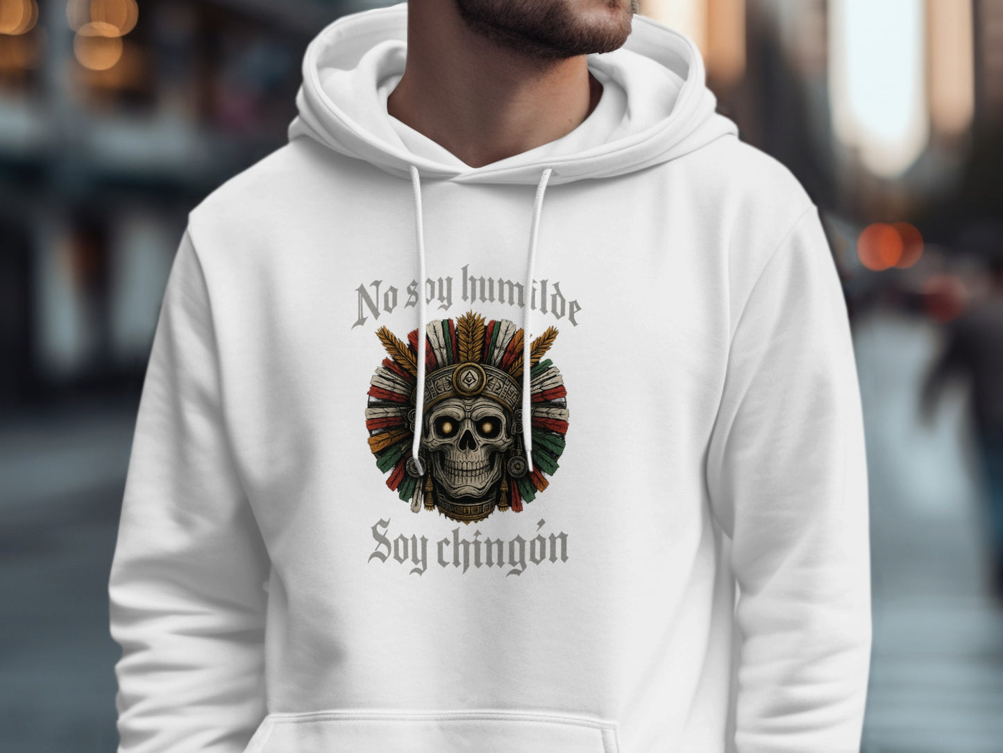 No Soy Humilde Soy Chingon Skull Design Hoodie product type