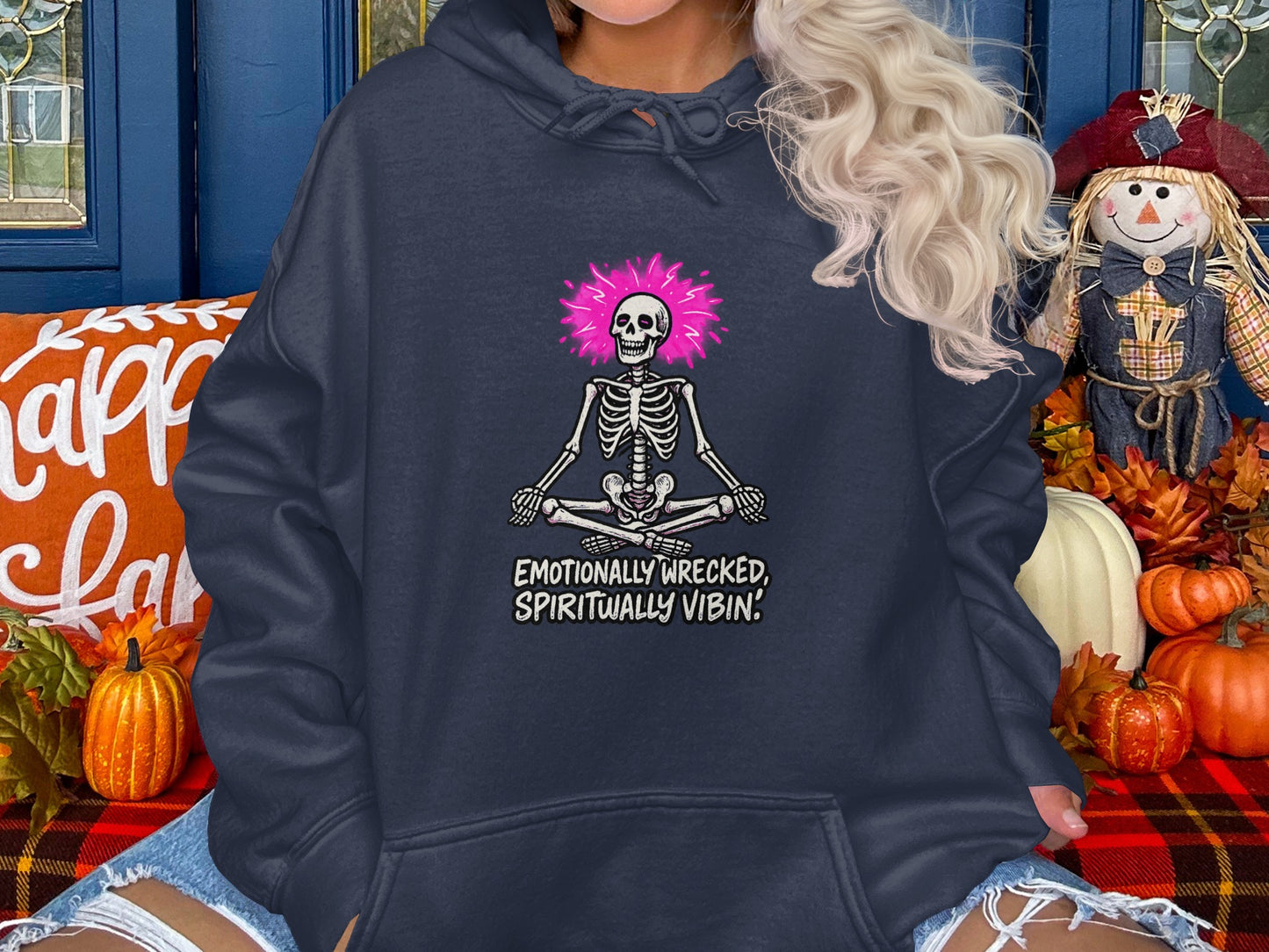 Emotionally Wrecked Spiritually Vibin Hoodie product