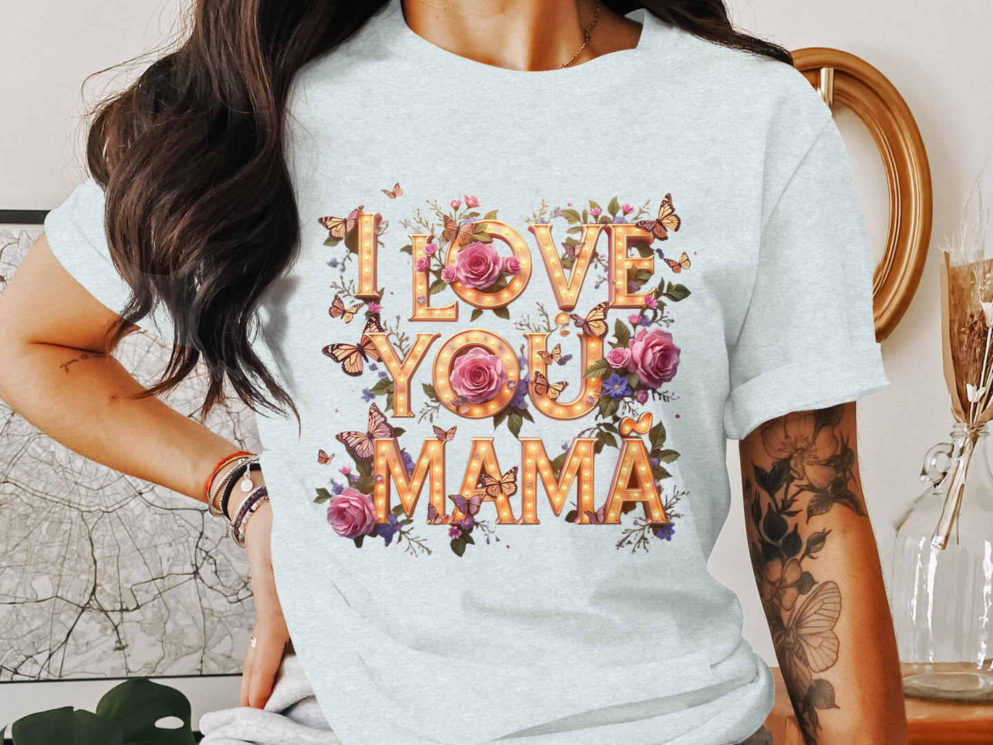 Beautiful Floral Design I Love You Mamá T-shirt product type