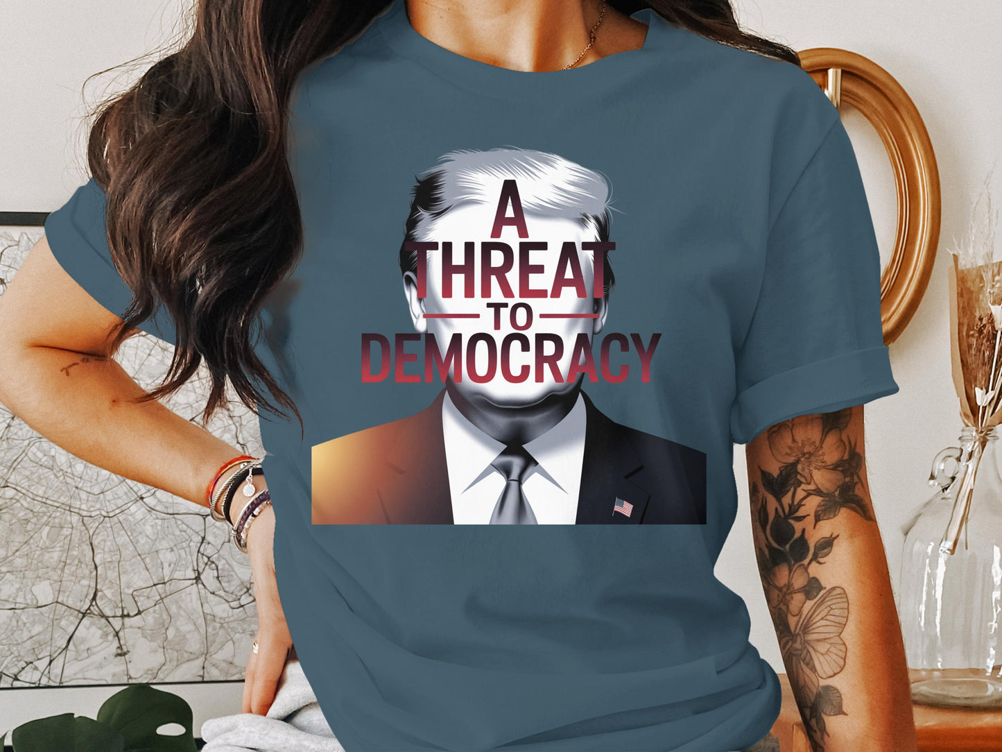 A Threat to Democracy Graphic T-shirt Product