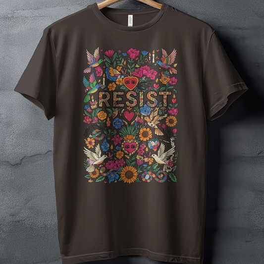Resist Floral Art Sacred Heart Motif Birds Flowers product type