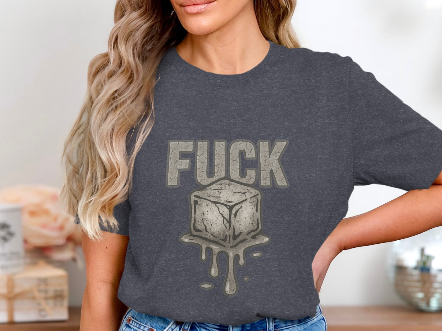 Melting Ice Cube Graphic Statement T-shirt product