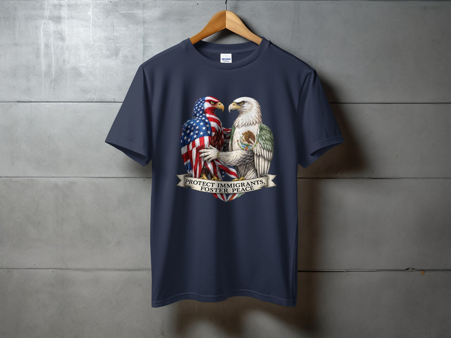 Patriotic Eagle Design Protect Immigrants T-shirt product