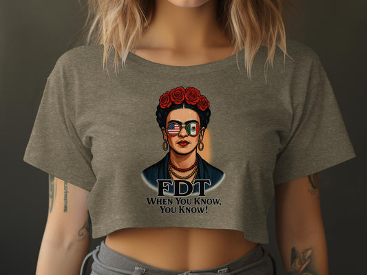 FDT When You Know You Know Graphic Print Crop Top product