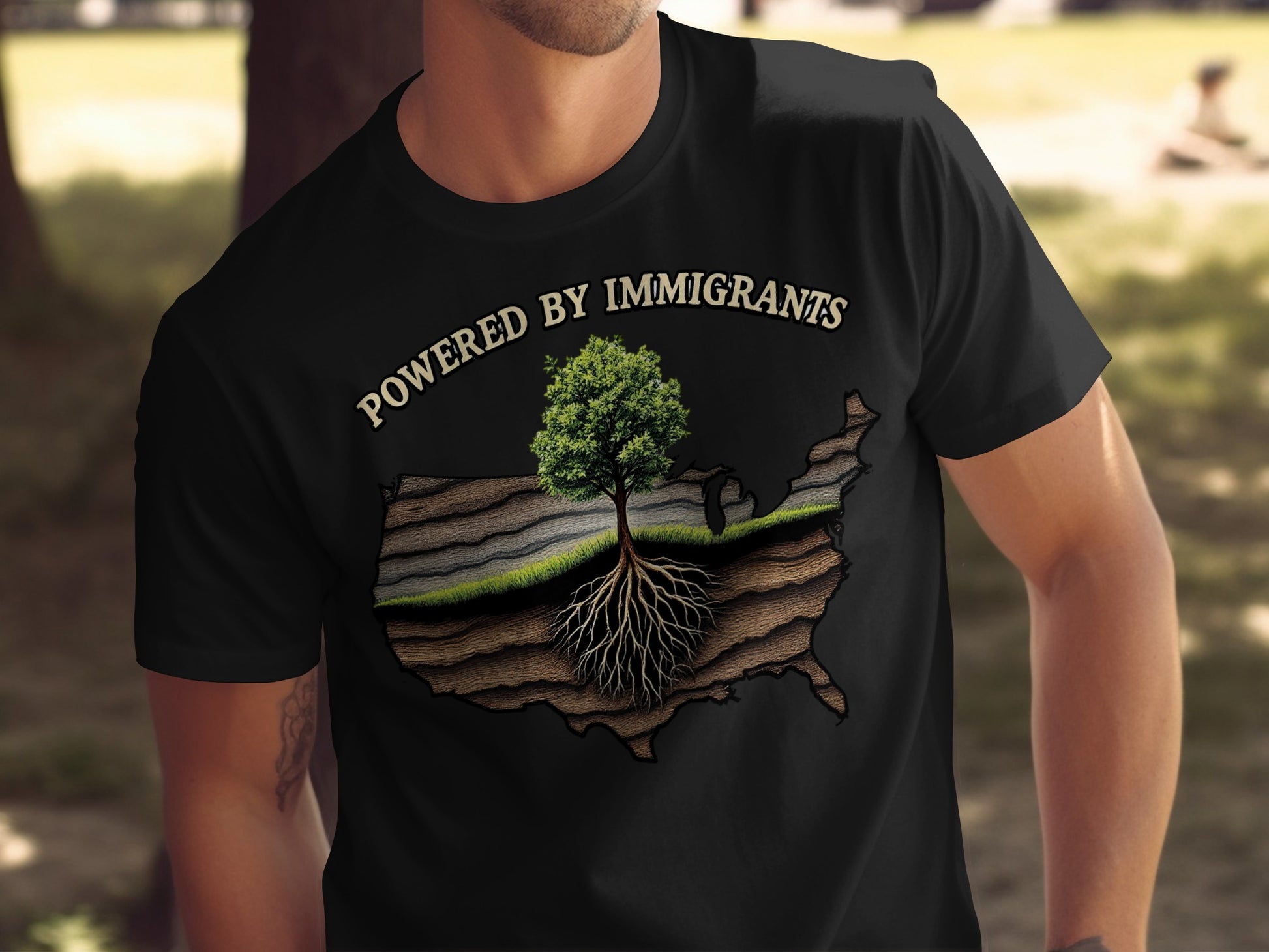 Powered By Immigrants Graphic T-shirt product type