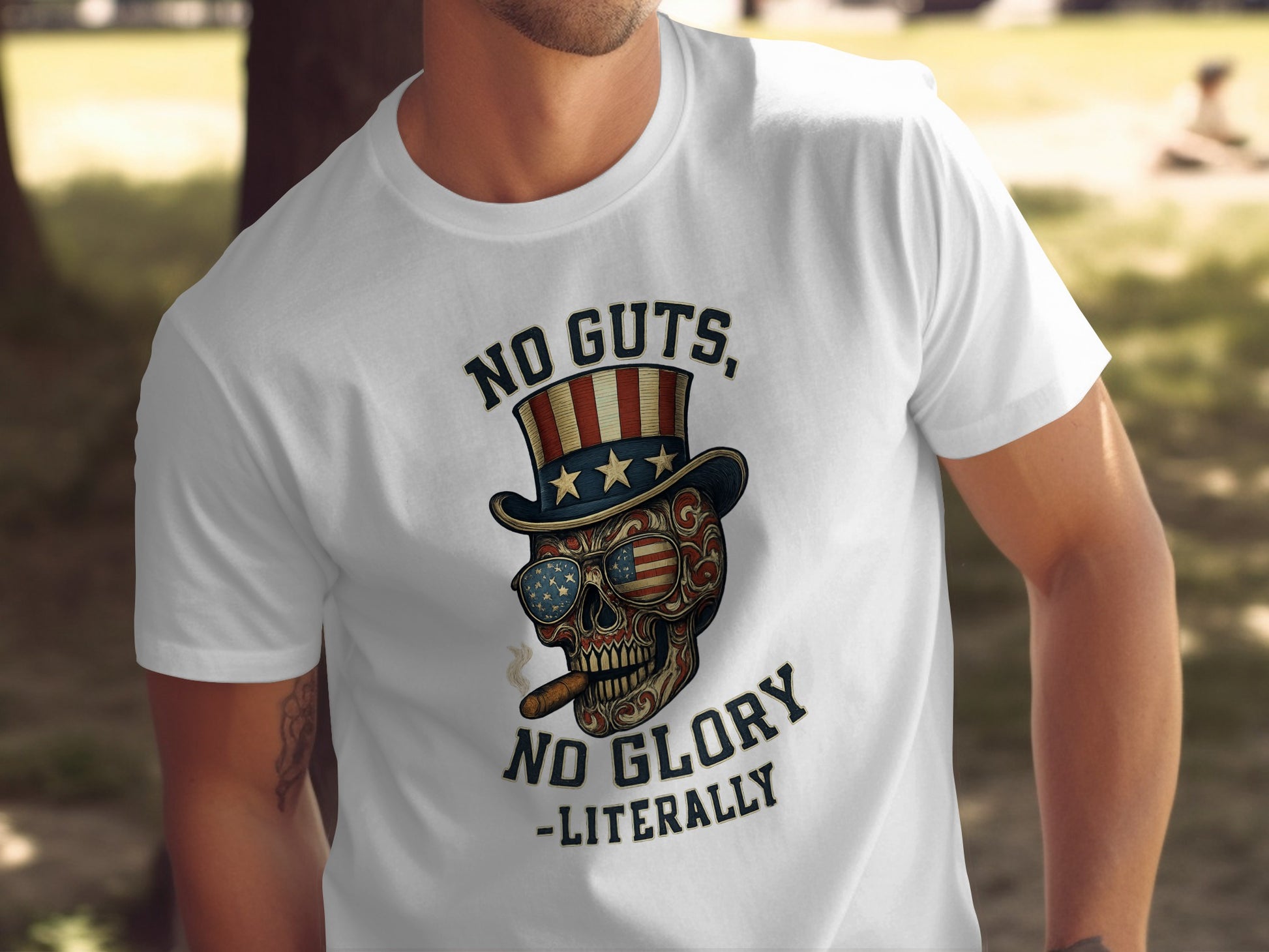 No Guts No Glory Skull Patriotic Design Shirt product
