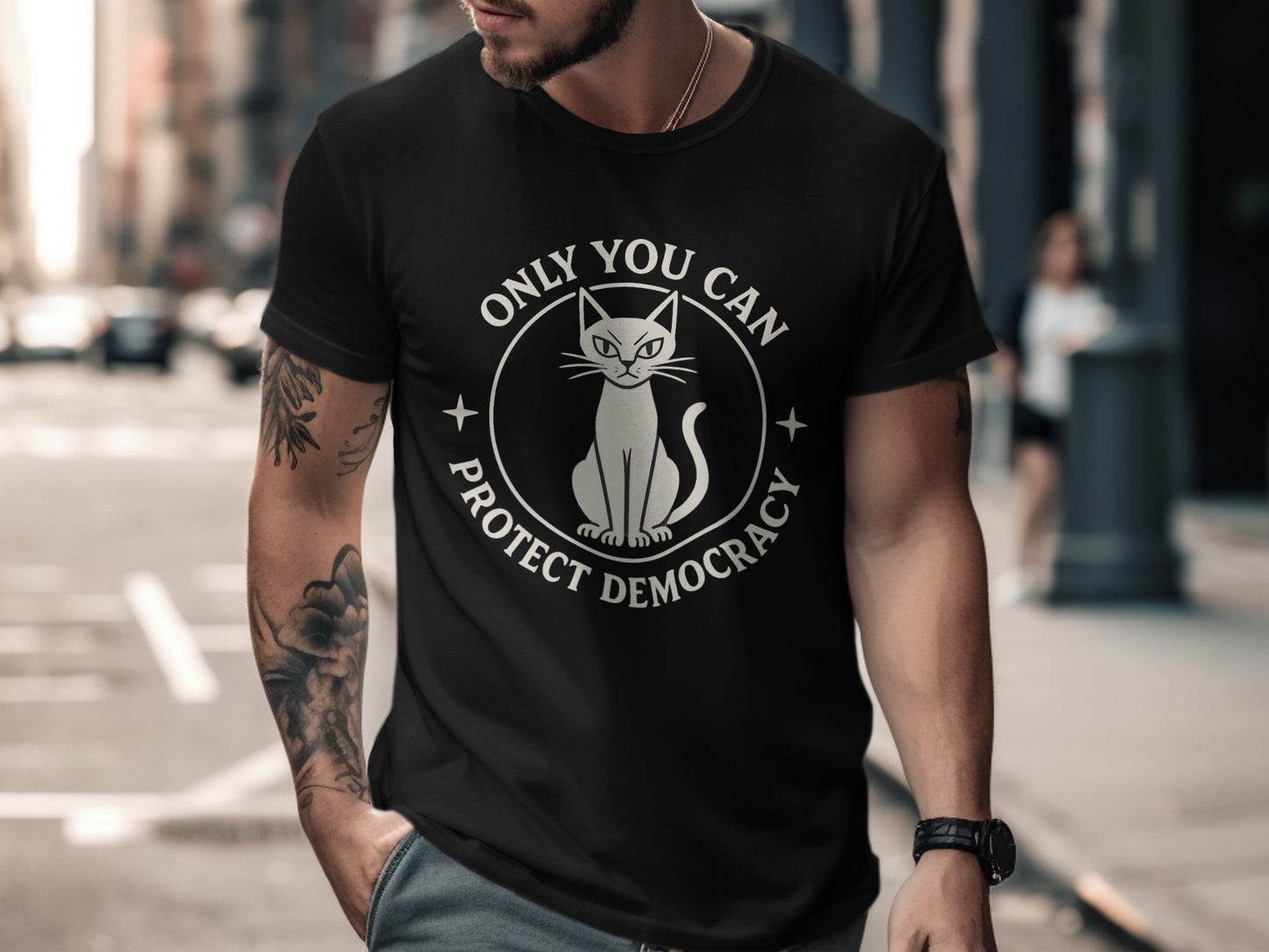 Only You Can Protect Democracy Cat T-Shirt product