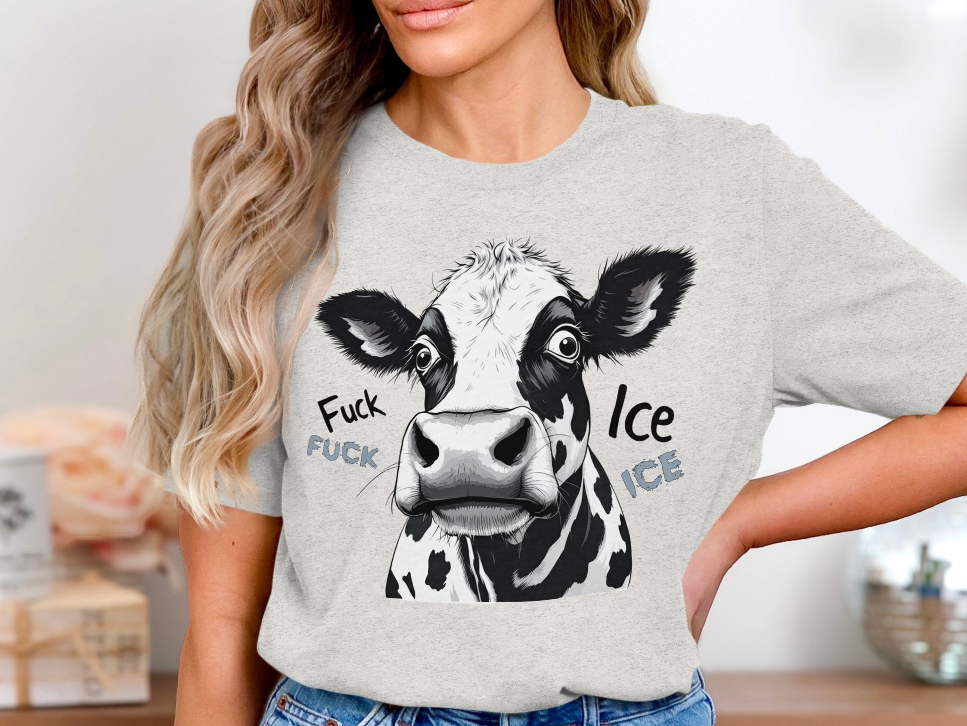 Fuck Fuck Ice Ice Cow Graphic T-shirt product type