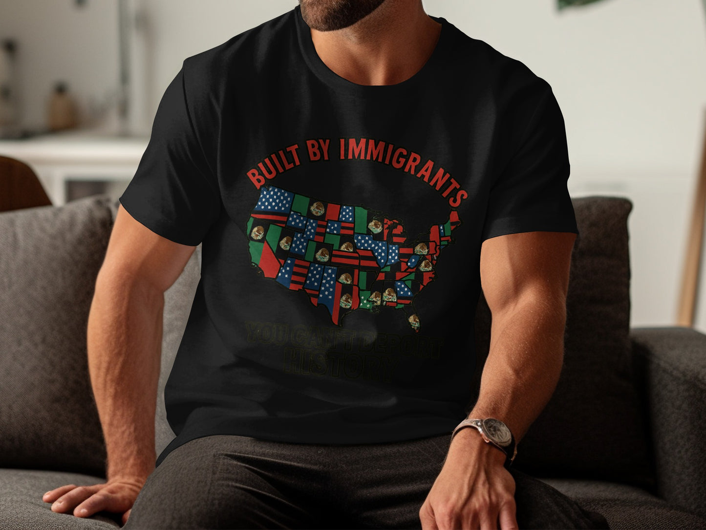 Built By Immigrants USA Map Graphic Print product