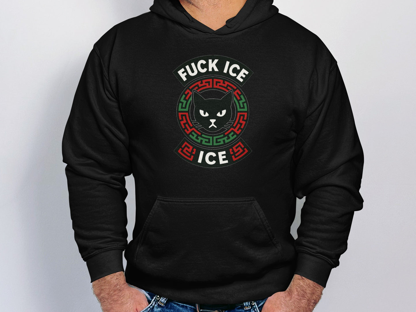 F*** ICE Cat Graphic Design Unisex Hoodie product